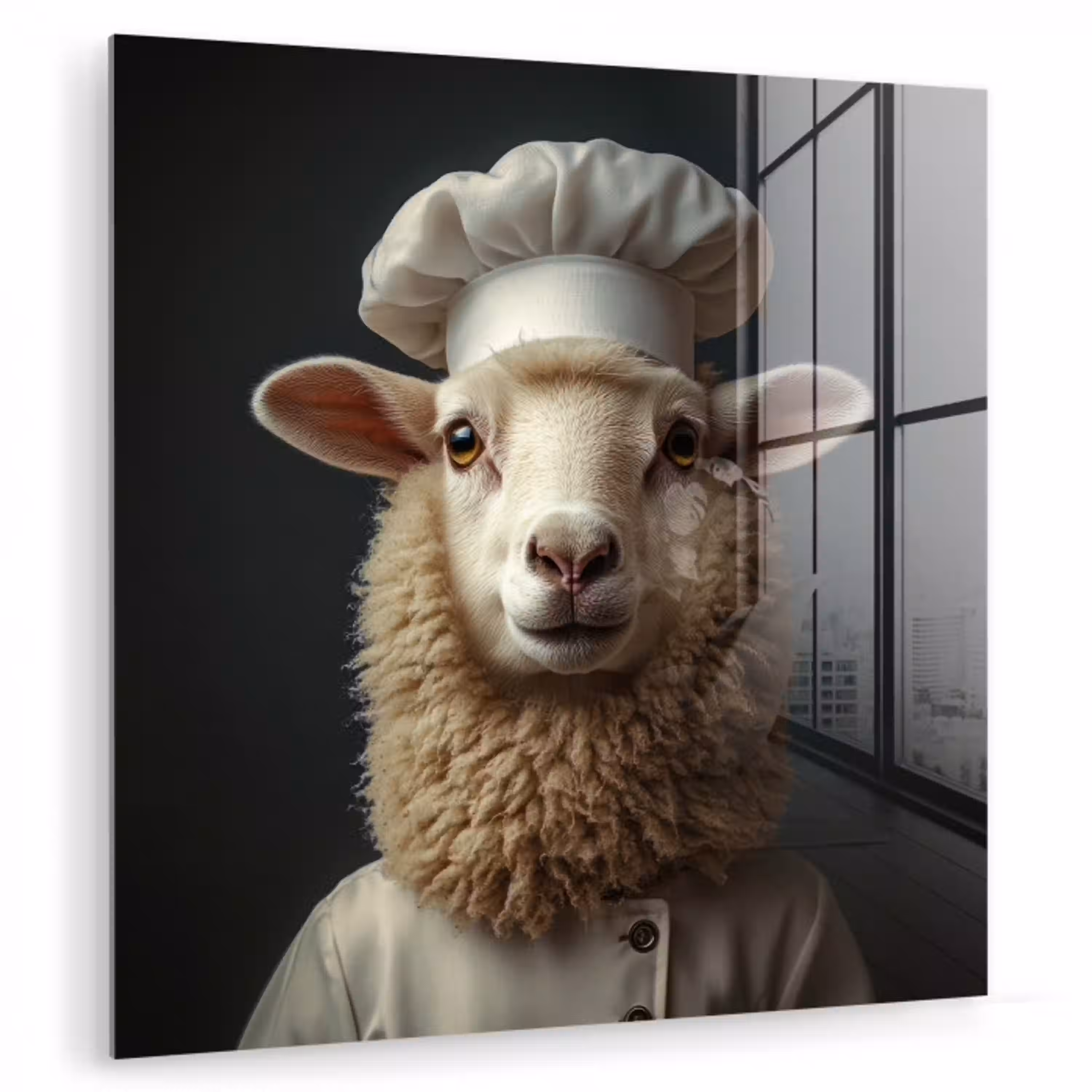 Schaap - Wol - Kok plexiglas 5mm klein -zzzproduct_nieuw
