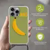 Banaan - Minimalistisch - Geel Hoesje iPhone 16 Pro Max met koord klein -sfeer2_NL