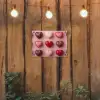 Macarons - Hartjes - Kleurrijk - Roze tuinposter los doek klein -sfeer1