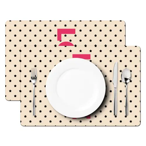 Love - Stippen - Roze Placemat vinyl groot -zzsfeer2_Kitchenyeah-website