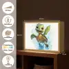 Schildpad - Cartoon - Water - Groen Light Box met batterij (Wandlamp kind) middel -USP_websiteoverzichtNL