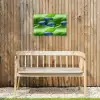 Bosbessen - Paars - Bladeren - Groen Tuinposter op houten frame 2 cm dik klein 845 -sfeer4