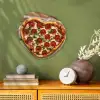 Pizza - Hart - Pepperoni - Tomaat Wandcirkel Organisch Forex 3mm klein -sfeer2
