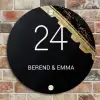 Gouden hoek - Klassiek Naambord Rond klein -sfeer2