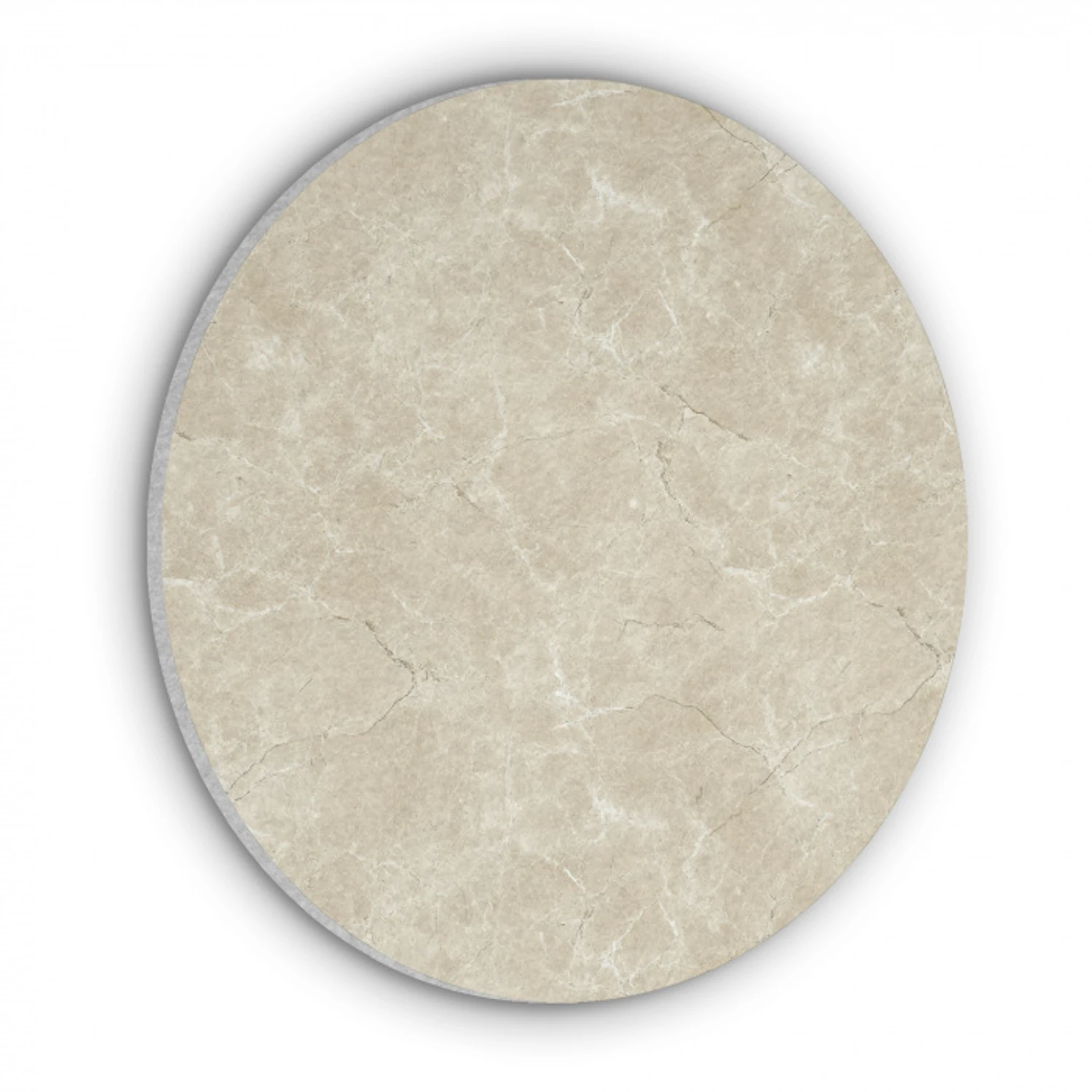Lichtbeige - Marmer - Diffusie adering Akoestische PET Vilt - Rond klein 838 -3d