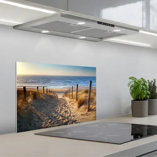 Strand - Zee - Nederland - Duinen - Zon keuken achterwand spatscherm klein -3d_schuin