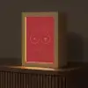 Big titties small heart - Rood - Hart Light Box met kabel (Tafellamp) klein -z3d_website