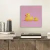 Eendjes - Vrolijk - Roze aluminium wit klein -sfeer1