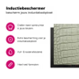 Krokodillenleer - Schubben - Groen Inductie beschermer vinyl 3mm klein -wsfeer2_website