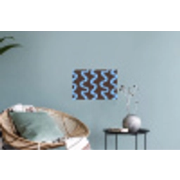 Kronkelende lijnen - Blauw - Bruin - Minimalistisch Muursticker klein 286 -plant
