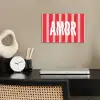Amor - Strepen - Rood - Roze poster papier klein -sfeer1
