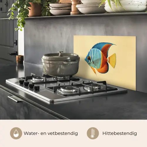 Vis - Vinnen - Blauw - Ogen keuken achterwand spatscherm klein -usp_NL