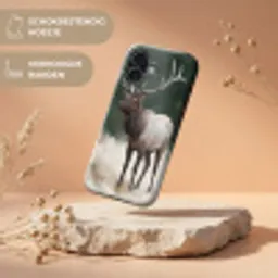 Edelhert - Gewei - Schildering - Rustiek Toughcase MagSafe Apple iPhone 17 klein -USP_RandenV_NL