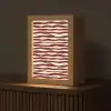 Golven - Rood - Patroon - Crème Light Box met kabel (Tafellamp) klein 925 -z3d_website