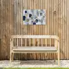 Abstract - Goud - Vormen Tuinposter op houten frame 2 cm dik klein -sfeer4