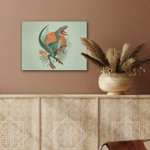Dino - Bladeren - Grafisch - Groen PET vilt klein -sfeer4