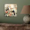 Toekan - Vogels - Bloemen - Tak aluminium wit klein -sfeer2