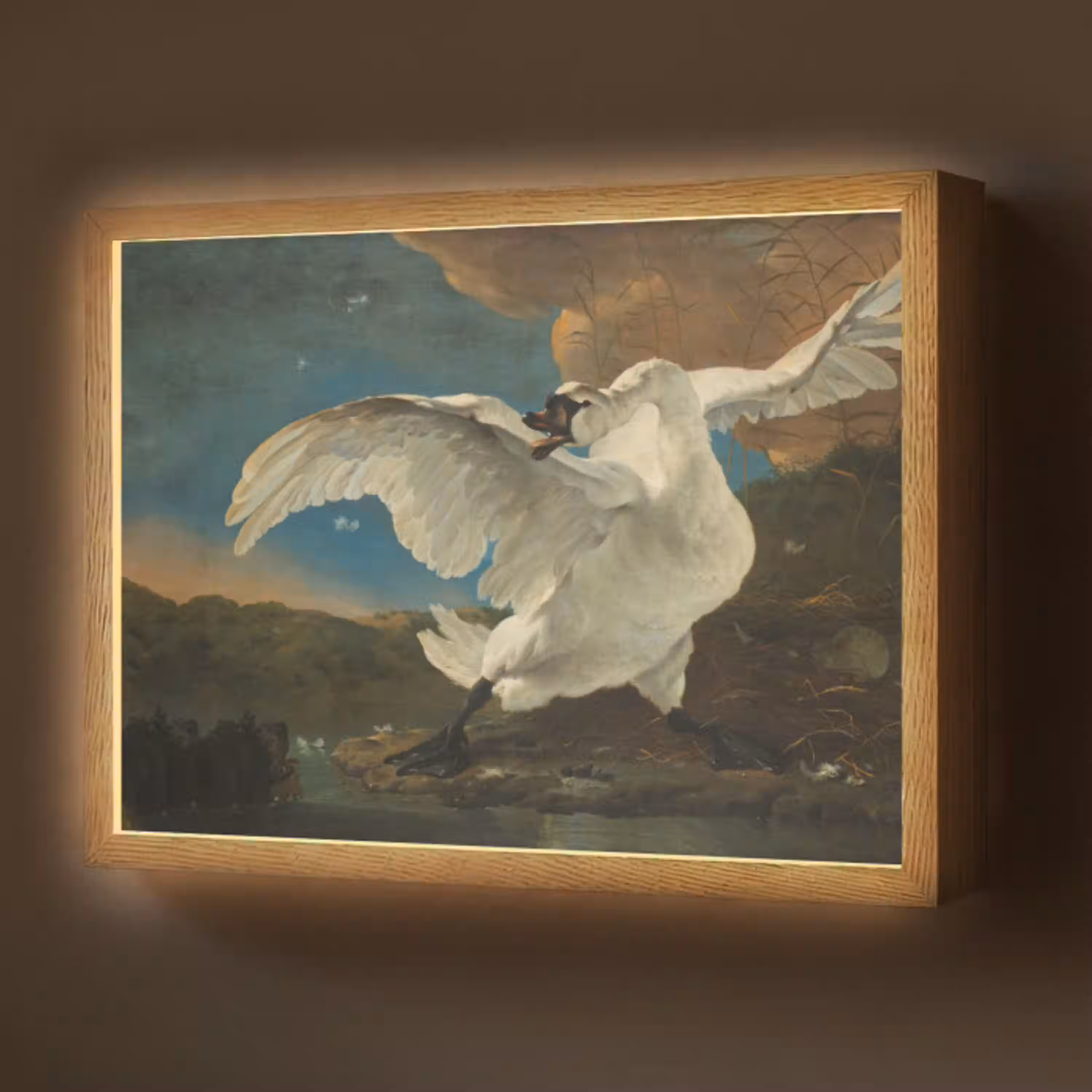 Zwaan - Oude meesters - Jan Asselijn Light Box met batterij (Wandlamp) middel -z3d_website