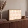 Waaier - Patroon - Perzik Light Box met batterij (Wandlamp) middel 907 -sfeer2