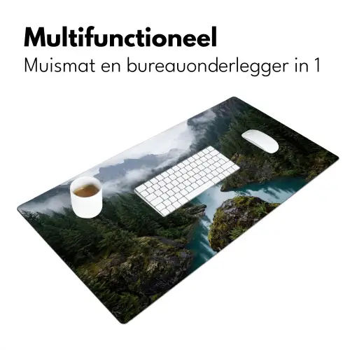 Waterval - Bomen - Bergen Muismat XXL klein -sfeer4