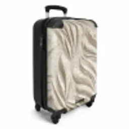 Textuur - Reliëf - Beige NBS - Handbagage koffer - Volwassenen Unisex middel -productfoto_3d