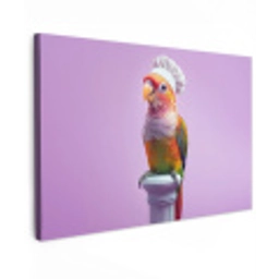 Papegaai - Koksmuts - Pilaar - Vogel Tuinposter op houten frame 2 cm dik klein -3d