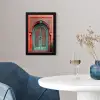 Lantaarn - Deur - Turquoise fotolijst zwart zonder passe partout klein -sfeer4