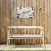 Deken - Wit - Boomstronk - Winter - Sneeuw Tuinposter op houten frame 2 cm dik klein -sfeer4