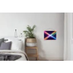 Kruisen - Lasterstralen - Neon textielposter latten blank klein -woonkamer