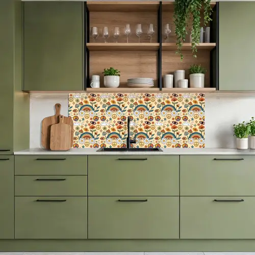 Vintage - Patronen - Zomer keuken achterwand 2 middel 871 -sfeer3