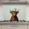 Schotse Hooglander - Bruin - Hoorns - Kokskleding keuken achterwand spatscherm klein -3d_website
