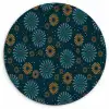 Blauw - Patroon - Retro Wandcirkel plexiglas klein 852 -3d
