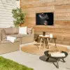 Vrouw - Make-up - Koper - Zwart tuinposter los doek klein -sfeer4