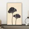 Bladeren - Minimalistisch - Zwart canvas 2cm klein -sfeer6