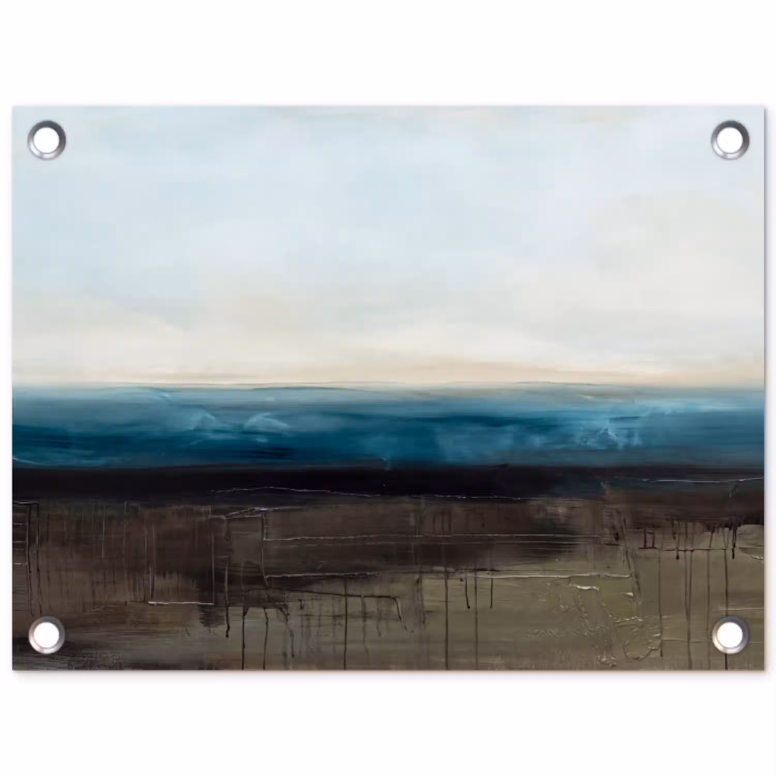Abstract - Landschap - Horizon - Blauw - Modern tuinposter los doek klein -3d