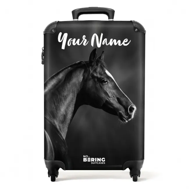 zwarte-hengst-in-profiel-paardenkracht NBS - Handbagage koffer - Kinderen Unisex middel -productfoto_recht