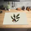 Olijftak - Donkergroen - Olijven Inductie beschermer vinyl 3mm klein -sfeer5