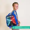 Raceauto - Verlichting - Neon - Rood Kinderrugzak - Blauw middel -sfeer3_NL