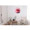 Taart - Hart - Roze Wandcirkel aluminium klein -woonkamer