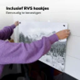 Weg - Bergen - Sneeuw - Naaldbos - Avontuurlijk Inductie beschemer met haakjes klein -ky-ophangen-nl