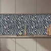 Zebra - Patroon - Blauw - Beige keuken achterwand 2 middel 871 zz_3dshopping