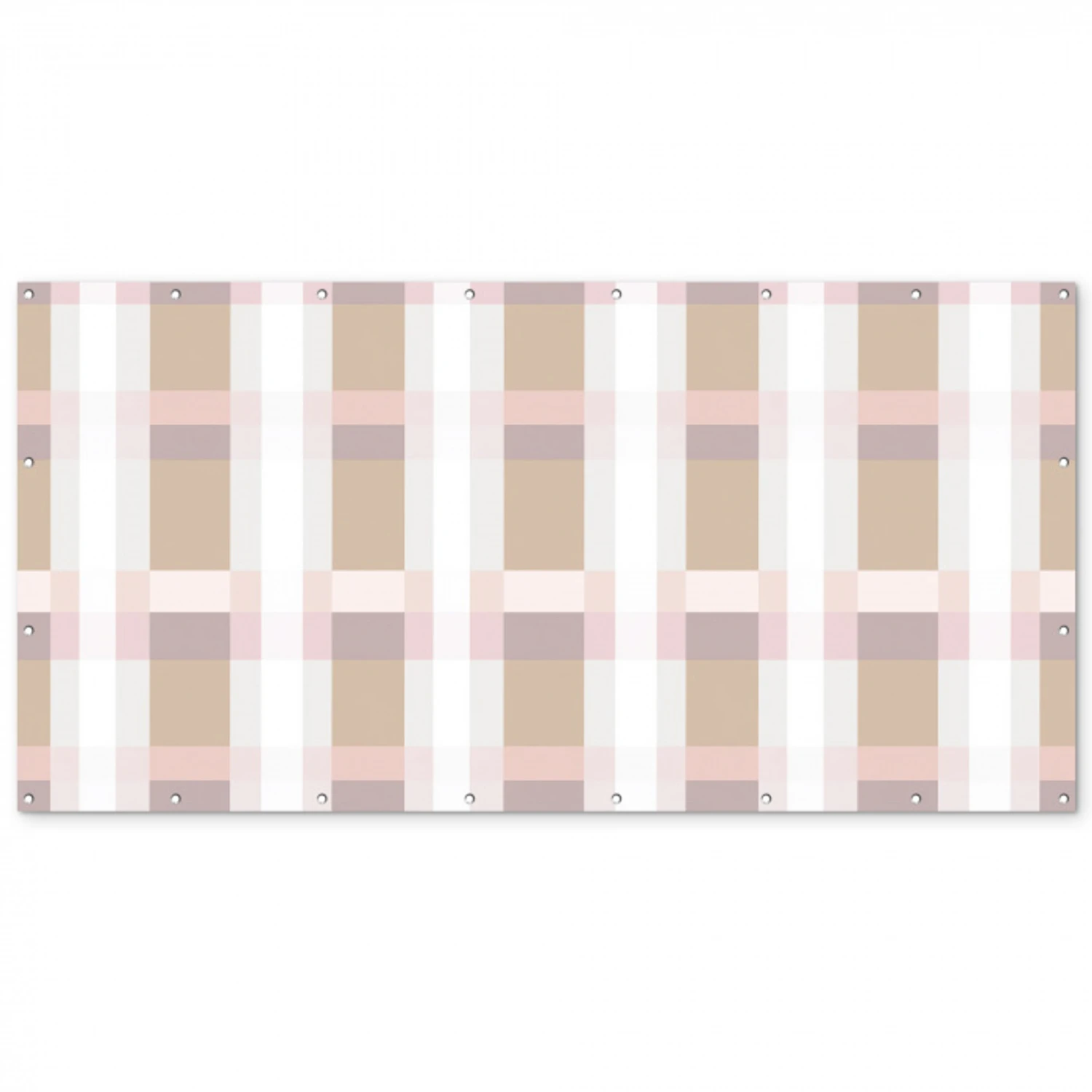 Ruitpatroon - Aardetinten - Minimalistisch Balkonbeschermer Duitsland klein 596 -zz_3d