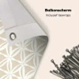 Motief - Modern - Beige Balkonbeschermer Duitsland klein 596 -closeup_NL