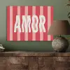 Amor - Strepen - Rood - Roze PET vilt klein -sfeer2