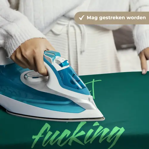 c'est la fucking vie - Groen - Handgeschreven Wandkleed katoen klein -sfeer9