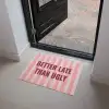 Roze - Quote - Strepen Deurmat klein -sfeer5