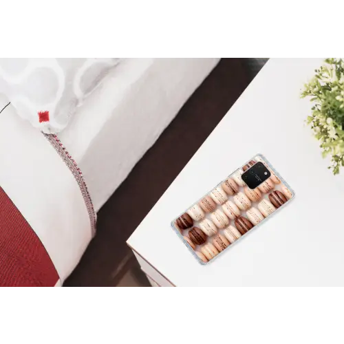 Macarons - Beige - Bruin Telefoonhoesje Samsung Galaxy S10 Lite klein -kamerS10Lite