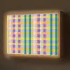 Ruit - Patroon - Kleurrijk Light Box met batterij (Wandlamp) middel 907 -z3d_website