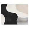 Abstract - Japandi - Beige - Modern muismat rubber klein -3d