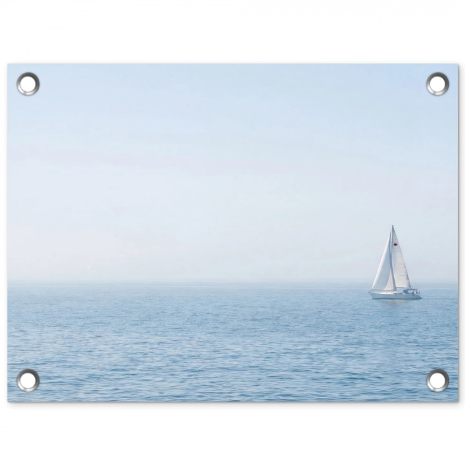 Horizon - Zeilboot - Zee tuinposter los doek klein -3d